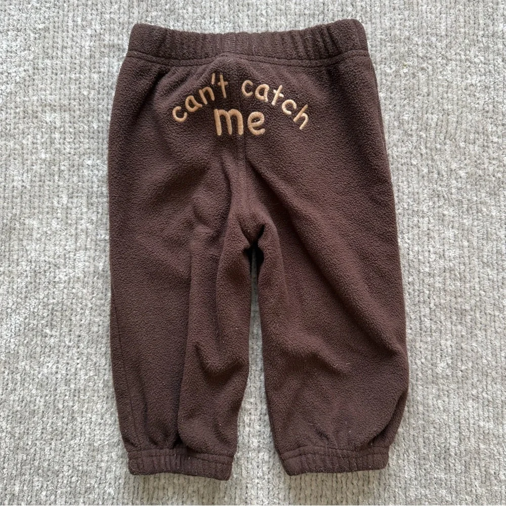 Gymboree Gingerbread Baby Outfit Set Bodysuit & Fleece Pants 12-18M‎